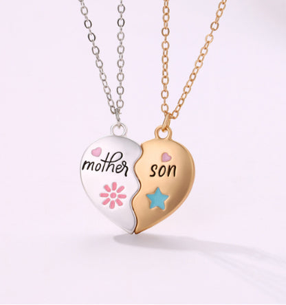 Forever Bond Magnetic Heart Necklace Set - Mother & Daughter
