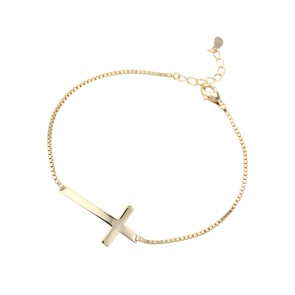 18k Gold 925 Solid Cross pendant necklace