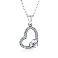 Romantic Heart Shaped 925 silver plated Necklace