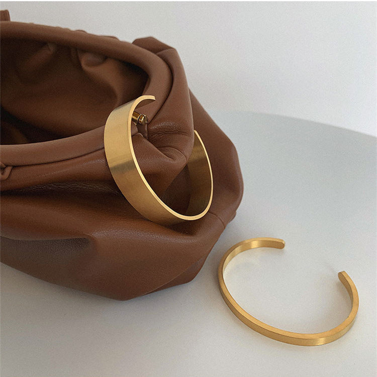 Stylish Brushed Gold Plated 18K Bracelet