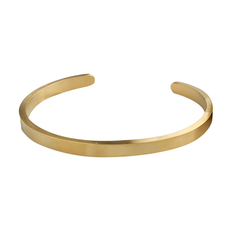 Stylish Brushed Gold Plated 18K Bracelet