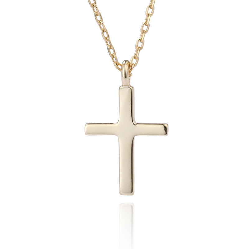 18k Gold 925 Solid Cross pendant necklace