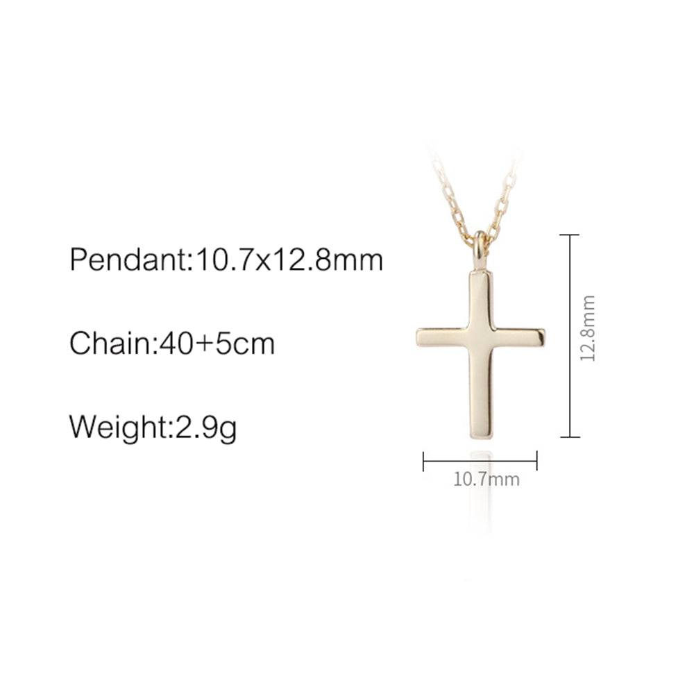 18k Gold 925 Solid Cross pendant necklace