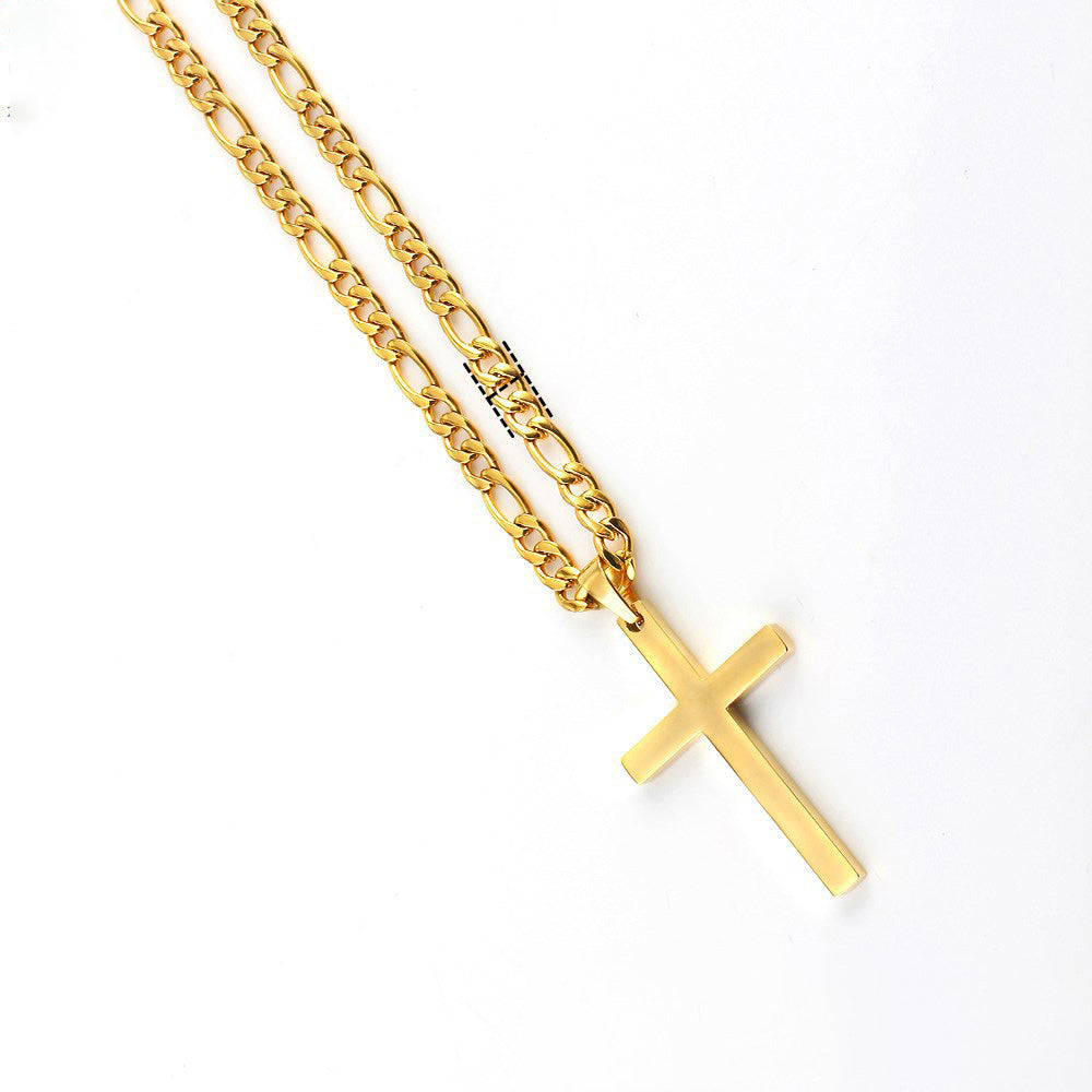 Figaro Chain Cross pendant Necklace&nbsp;