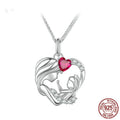 Mother and Daughter Heart Affection Light Luxury Necklace S925 sterling silver