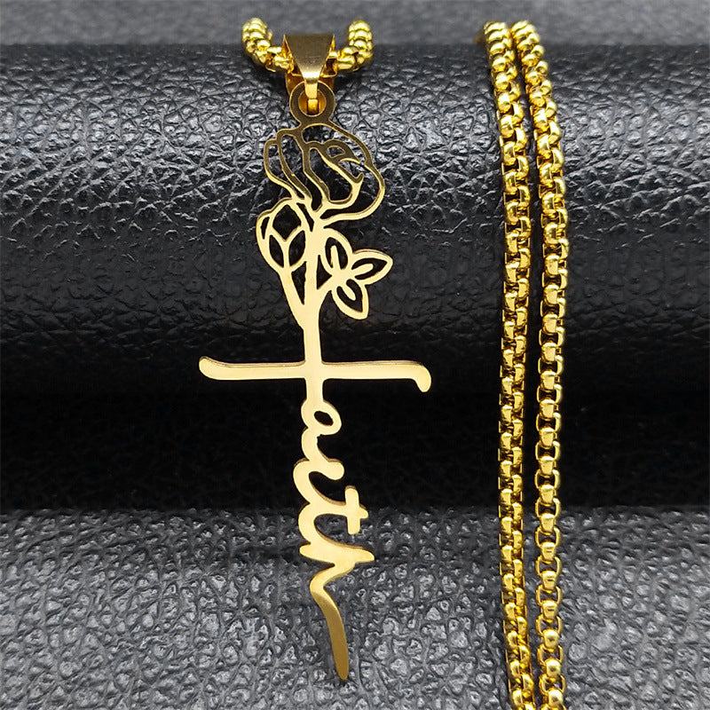 Faith Necklace 18K Gold plated