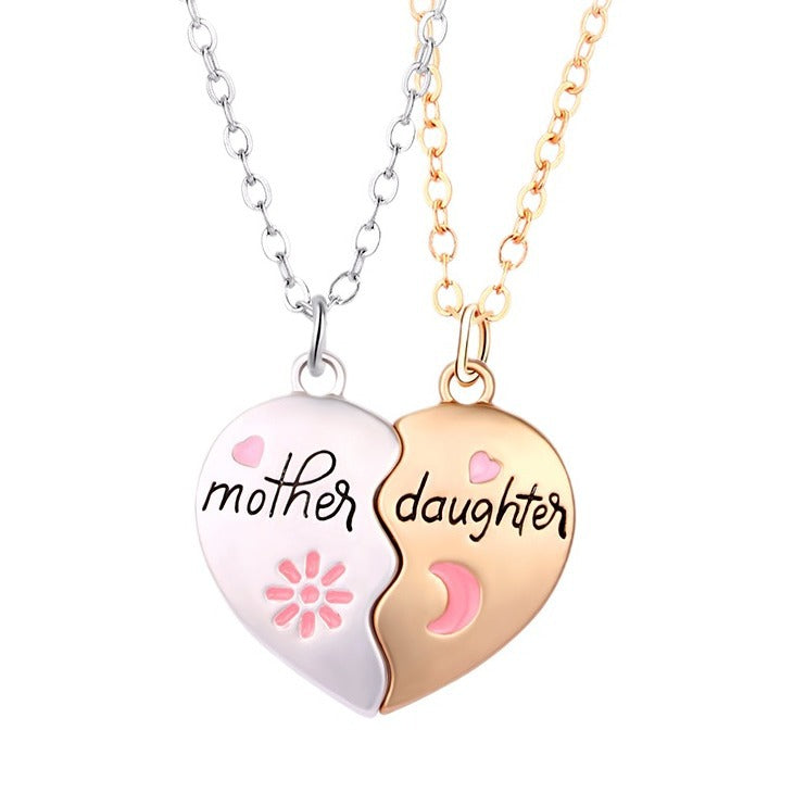 Forever Bond Magnetic Heart Necklace Set - Mother & Daughter