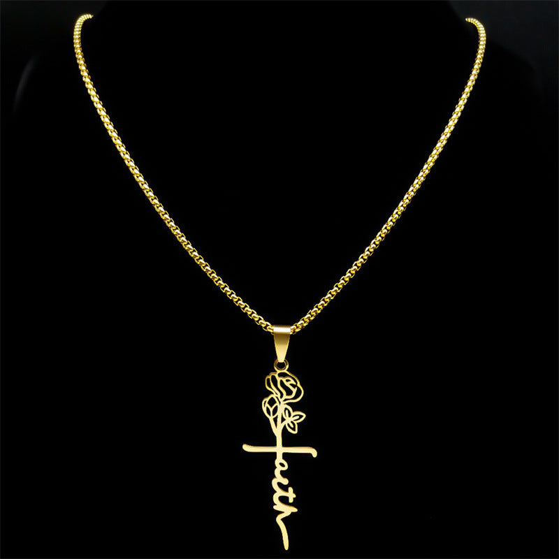 Faith Necklace 18K Gold plated
