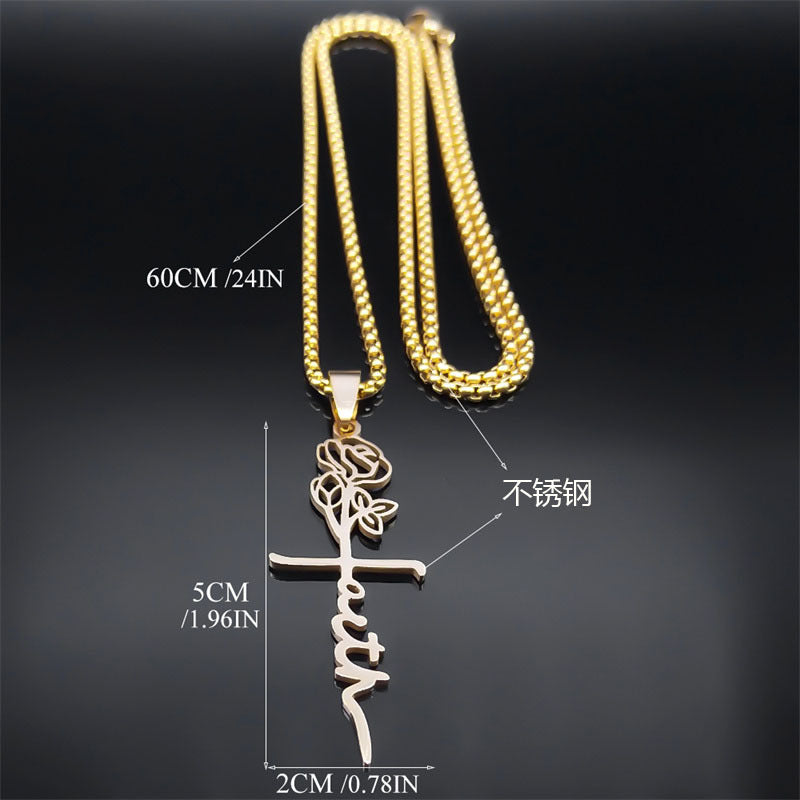 Faith Necklace 18K Gold plated